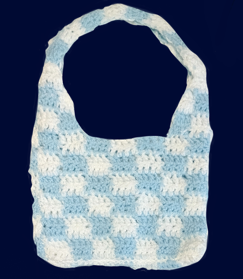 Mini Blue crochet bag