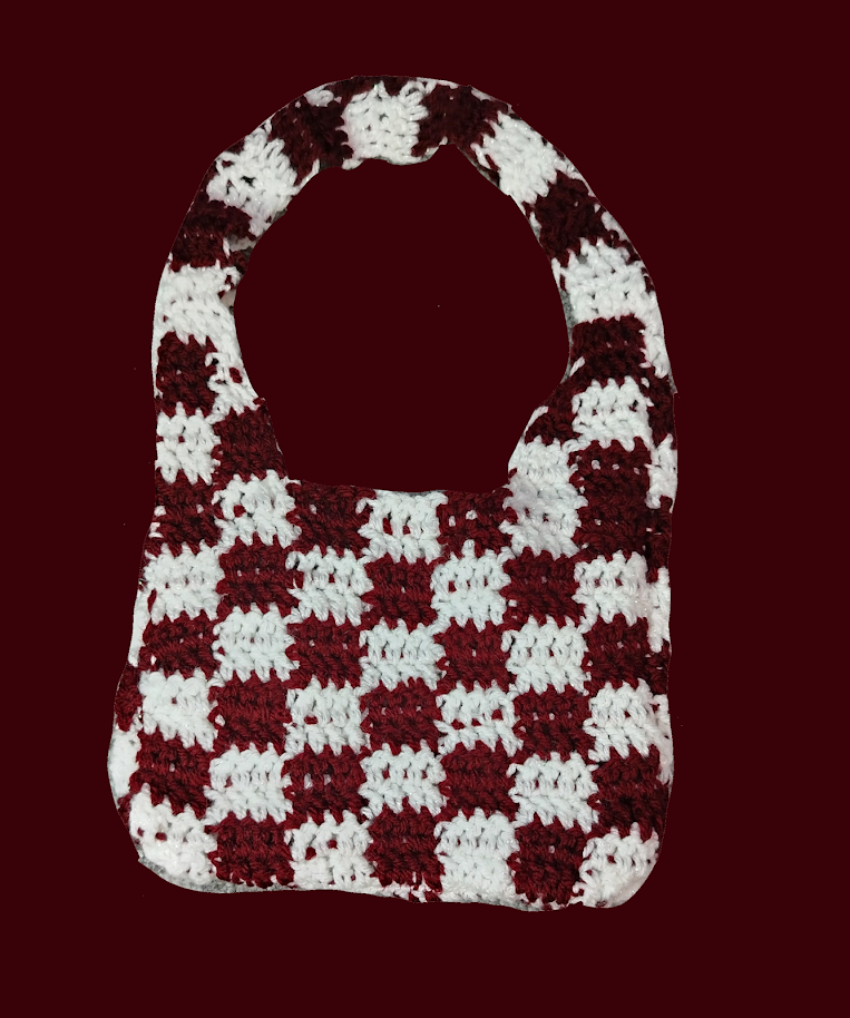 Mini Maroon Crochet Bag