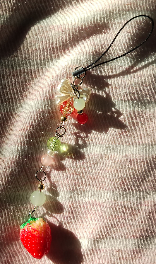 Strawberry phone charm