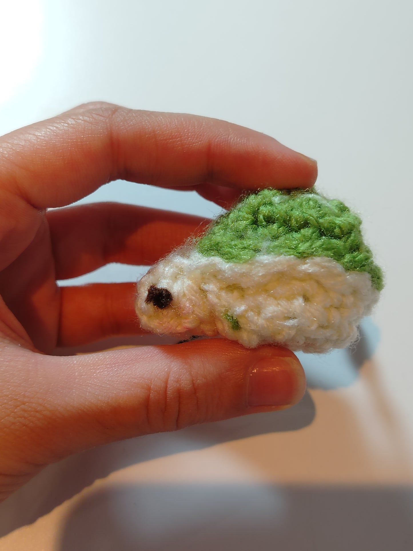 Crochet snail phone charm