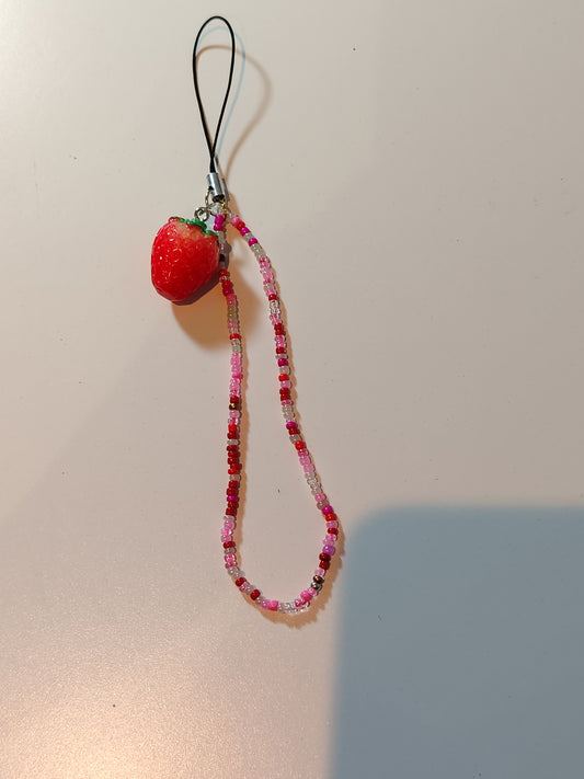 Strawberry phone charm