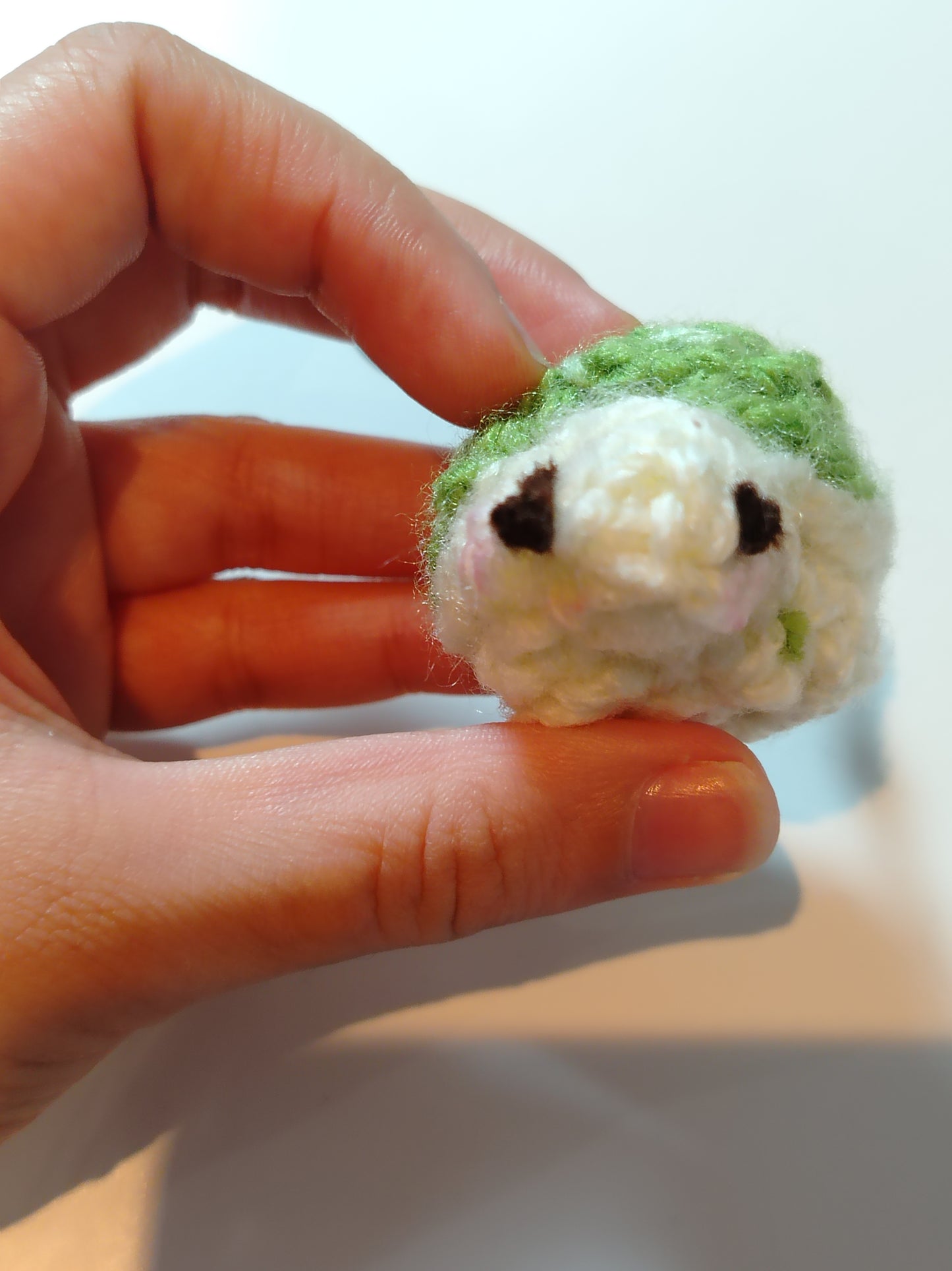 Crochet snail phone charm