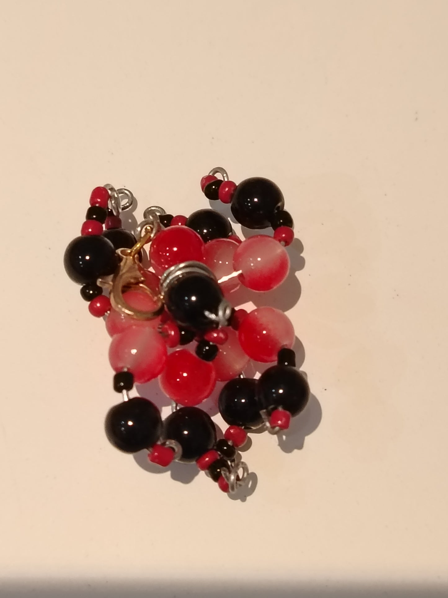 Beaded spider keyring