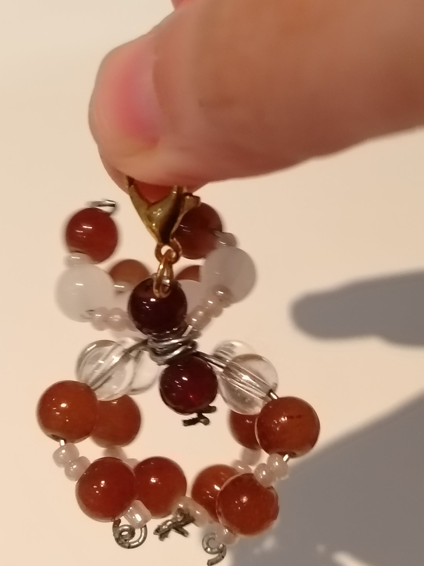 Beaded spider keyring