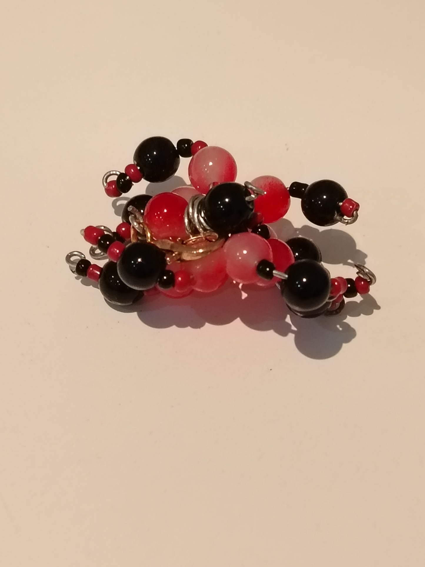 Beaded spider keyring