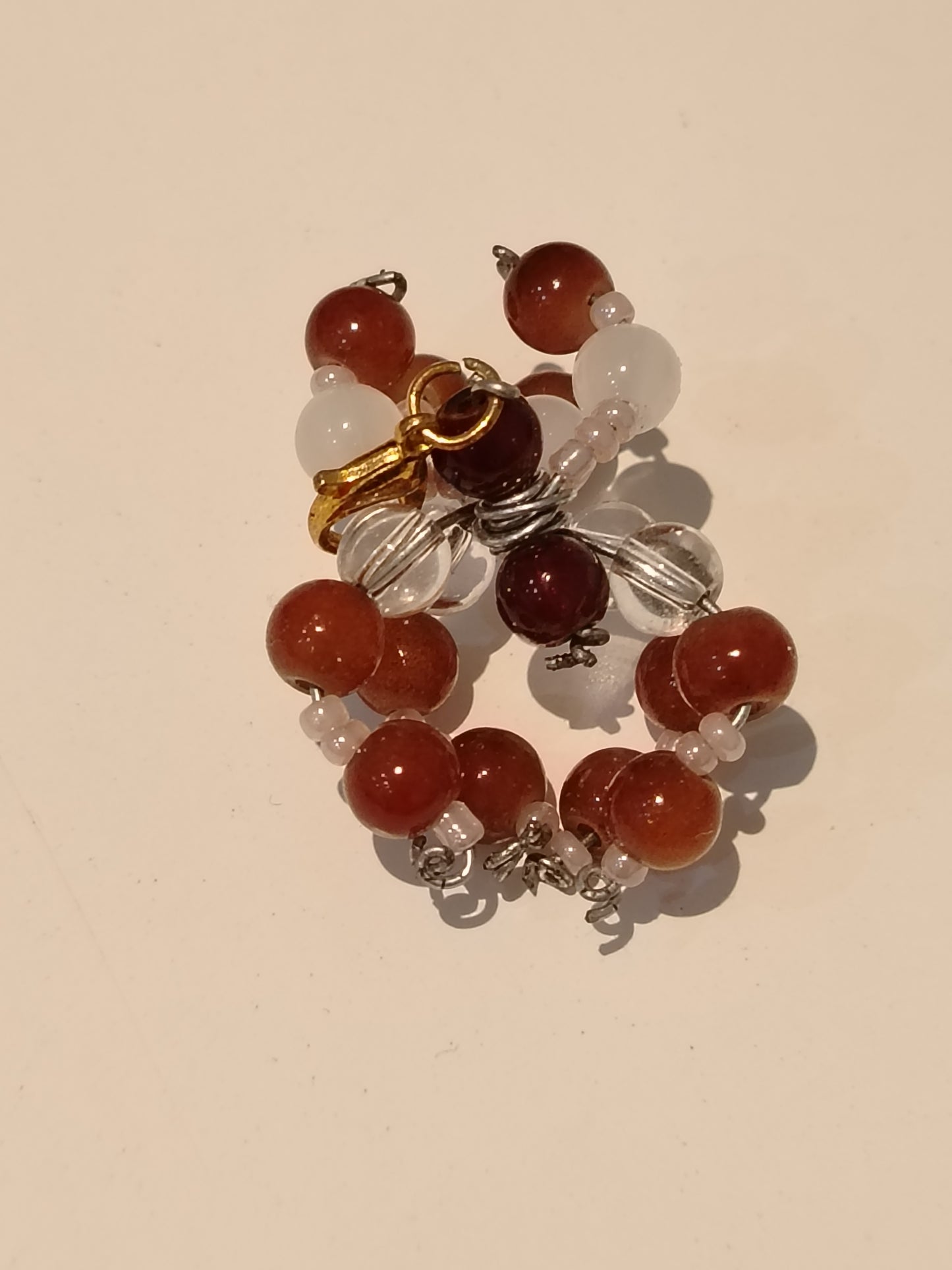 Beaded spider keyring